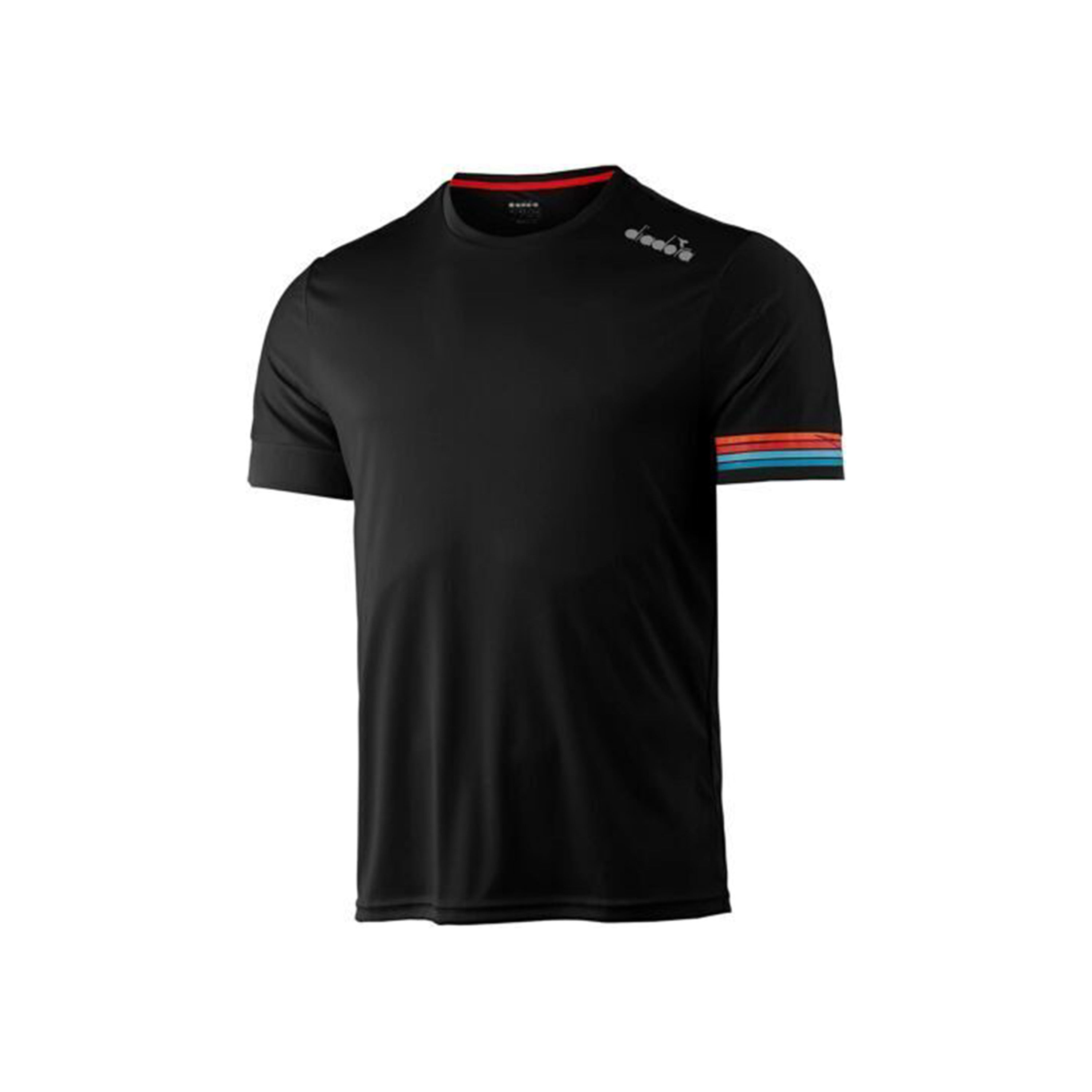 Diadora L.t-shirt Ss Slit, T-shirt Donna, Nero, XS
