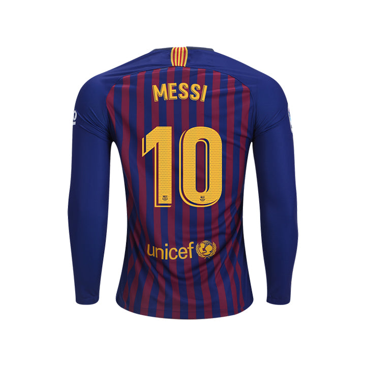 Barcelona Messi #10 Jersey Qatar Black Sz S Nike Shirt Men Sleeve